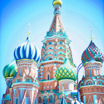 Colorful-russian-cathedral-domes-blue-sky-1