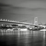 Elegant Nighttime View of a Bridge in Istanbul A-bridge-in-Istanbul