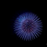 Blue-firework-bursts-beautifully-against-dark-night-sky