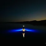Boat-glowing-blue