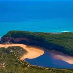 Lagoon-and-ocean-coastline