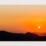 Sunset-over-mountain-ridge