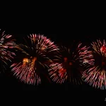 Red and gold fireworks exploding across dark sky red-and-gold-fireworks-exploding-across-dark-sky